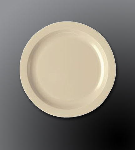 Narrow Rim Ceramic Dinnerware Dover White Plate 7.5" Dia.